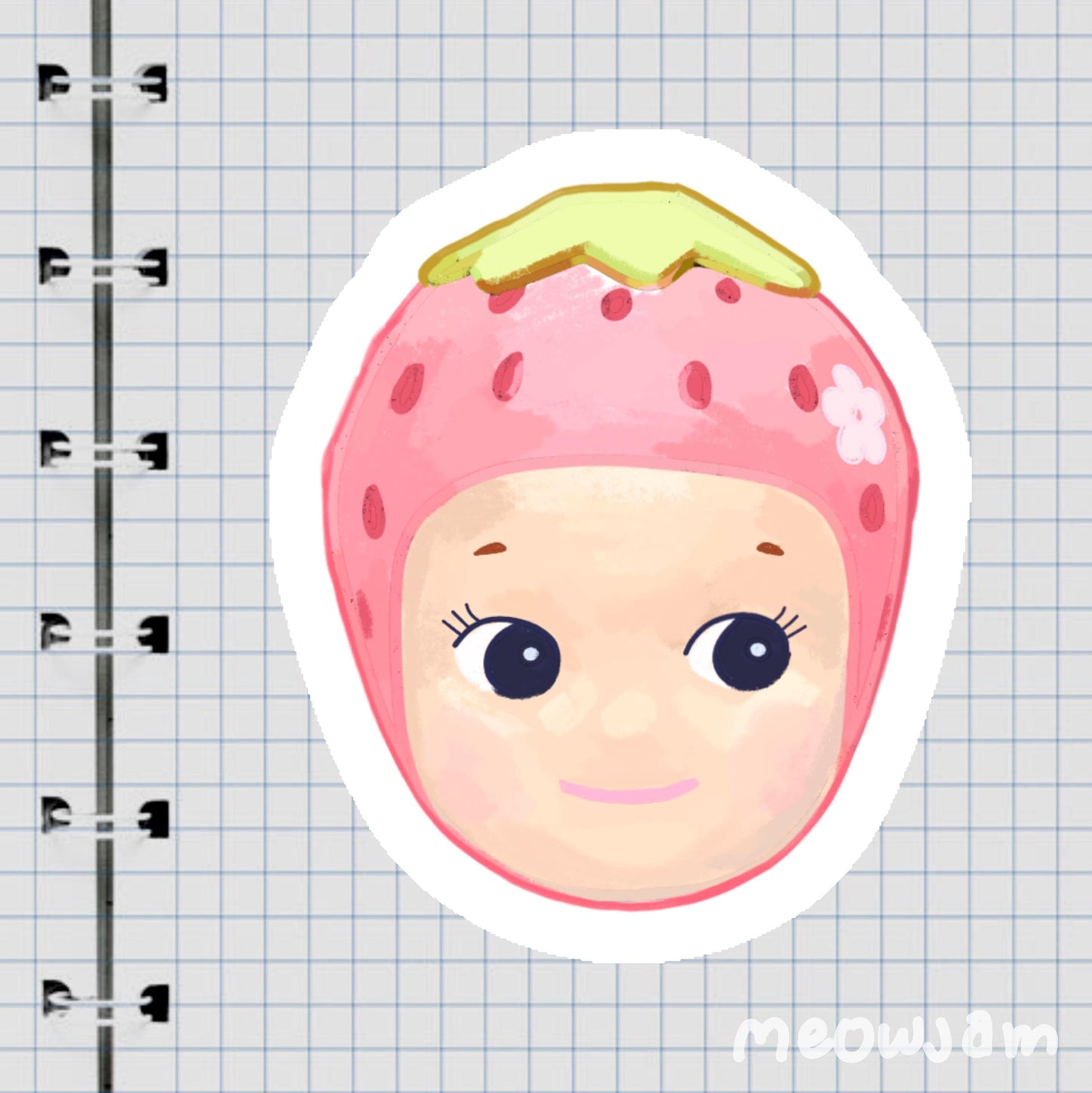 Strawberry Sonny Angel Sticker