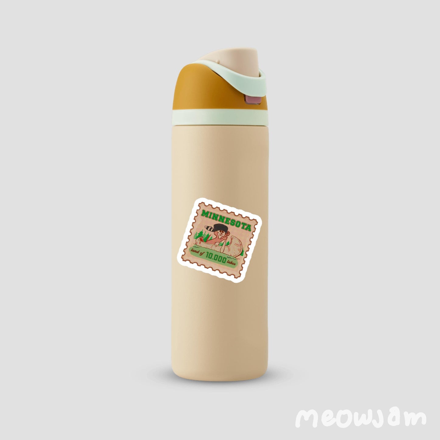 Minnesota Land of 10000 Lakes Sticker, Nature Sticker, Waterproof, Matte, Holographic, Laptop, Water Bottle
